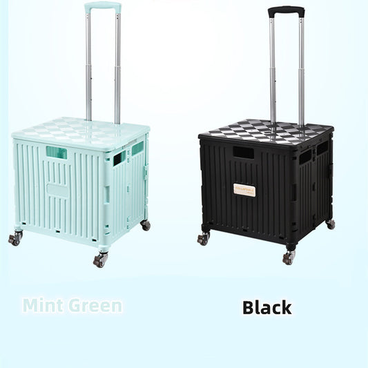 70L Large Capacity Portable Grocery Shopping Cart with Wheels - Perfect for Outdoor Camping and Storage